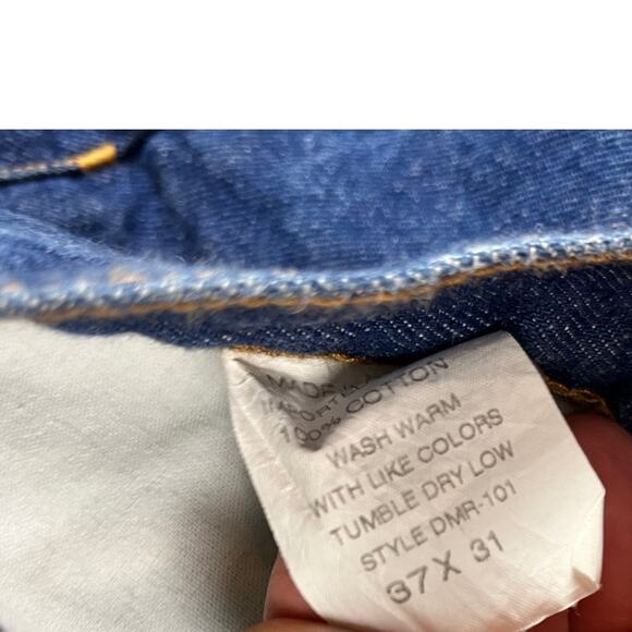 Men’s Straight-Leg Diamond Gusset Dark Blue 37x31 – Excellent Condition - Picture 5 of 11